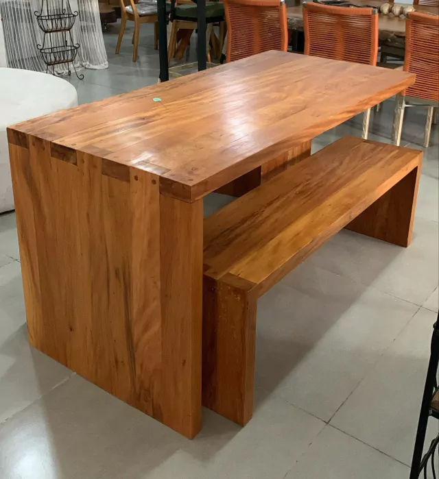 Mesa modelo L em viga de peroba rosa - Image 3
